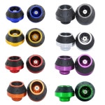 스쿠터 휠 충돌 패드 오토바이 앞 포크 프레임 슬라이더 떨어지는 보호 T3EF