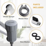 반려동물 샤워 부착물 욕조 스파우트에 프론트 다이버터로 빠르게 연결 세탁 청소에 이상적 휴대성 편의성 제공