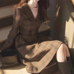 클래식한 격식룩 예니스체크원피스