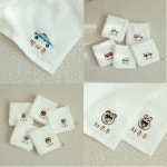 충무타올 어린이집 유치원 고리 수건 자수 이름 핸드 타올 타월 자동차 동물 5종 1세트 이름 자수 있음 5개