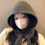 여성 바라클라바 니트 후드 목도리 모자 발라크라바