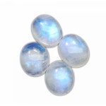 Myhealingworld 9x11mm 보정 파이어 레인보우 문스톤 AAA 타원형 카보숑 원석 원석 4개 상자 보석