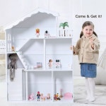 우드 미니 스타일2 인형 꽂이 선반 책장 수납 집모양 1 캐릭터하우스 높이