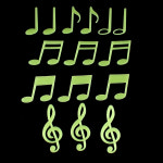야광 천장 스티커 - 음표