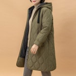 디얼마미 라인 안감털 롱패딩 미시옷 엄마옷 중년 여성 마담