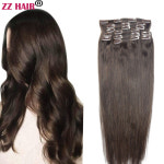 ZZHAIR O 100 인간 레미 헤어 익스텐션 풀 헤드 클립 자연스러운 스트레이트 16 -28 10 개