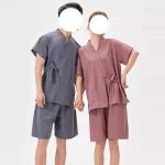 한의원 뜸복 침치료복 앞 뒷 단추 반팔 병원복 정형외과
