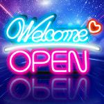 LED보드나라 대형 한글 영업중 기본형 간판 LED OPEN 전광판 오픈 부동산 카페 네온 개업선물