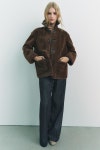 자라 ZARA 페이크 레더 리버시블 더블 페이스드 코트 6318 248 5299803