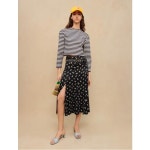 maje 마쥬 LONG FLORAL PRINT SKIRT Muguetbleu 40 1개