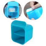 모니터부착 연필꽂이 파란색 2구