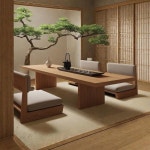 테이블 일본식 거실 의자 티테이블 좌식 탁자 식탁 원목 12 벤치길이45 너비35 높이10 두꺼운5C 조립하다