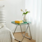 접이식 사이드 테이블 투명색