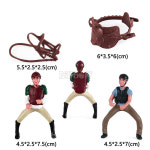 말모형 를위한 피규어 교육 실물 농장 완구 동물 울타리 기수 같은 모델 액션 horseman model 4