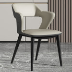 가죽 다이닝체어 식탁의자 편한 등받이 다이닝 모던 테이블의자 식탁 1 살랑살랑 나파피 다크그레이