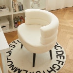 네일샵 의자 1인용 쇼파의자 아그네스 스툴 미색 인테리어 라운지 화장대