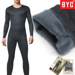 BYC BYC 마인드건강기모남상하 나염 털내복 두꺼운 방한 남자 군인 어르신