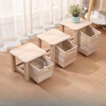 스텝스툴 서랍의자 오동나무 체어 캐비닛 낮은 박스 목재 01 우드 서랍 1 원목 스트레이트 26 26 24 각도 충돌