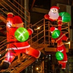 대형 산타 장식 크리스마스 조명 풍성 대형산타 트리 전기 노래 야외 1 백 산타클로스 2m