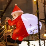 크리스마스 산타 풍선 인형 벽타는산타 외벽 카페 장식 벽타는 흰 가방 산타클로스 2m