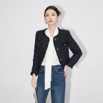 여자하프코트 봄코트 마들렌 시리즈 중빈티지 스몰칼라 트위드 숏코트 남유 ible1