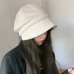 여자 얼굴 작아보이는 챙있는 버킷햇 벙거지 모자