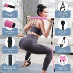 저항 밴드가 키스블드 필라테스 바 키트 3세트 운동 다기능 바 여성 홈짐 요가 운동을 위한 휴대용 장비