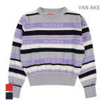 반에이크 반에이크 스트라이프 배색 니트 VB2YKTUV08Z