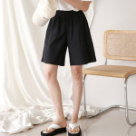 제이피플 아이스쿨스판5부 제이피플 여성용 밴딩팬츠 조거 트레이닝바지 와이드 이지웨어 반바지