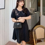 심플 진주 원피스 하객룩 데이트룩 셀프웨딩 치마