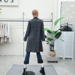 조이너스 조이너스 모 100 체크 하프 코트 4384652 JACW0WCH240-GR