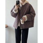여성 퀼팅 점퍼 다이아몬드 패딩 코트 겨울 캐쥬얼 데일리룩 JEYE8