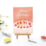 아트박스 제이밀크 엽서카드 POSTCARD 달콤한케이크 happy birthday