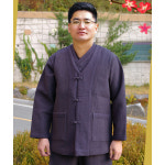 W-35 남성용 누빔 브이넥 배색 생활한복 개량한복