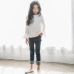 쿠키하우스 쿠키하우스 주니어 이데아 9부 롤업 데님 팬츠 12504