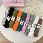 울 슬림 타이 머플러 롱 무지 니트 스카프 쁘띠 목도리