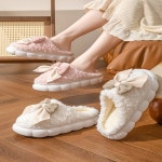 여성 3컬러 겨울슬리퍼 뽀글이 양털 방한 털실내화