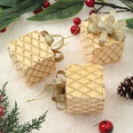 럭키 선물상자 크리스마스 트리 오너먼트 3p 세트