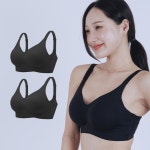 에이치앤에프 HNF 심리스브라 노와이어 일체형 후크형 볼륨업 패드 브라탑 여자 속옷 1장 2장 4장 세트 패후 2장