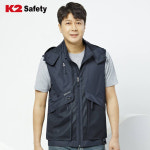 케이투세이프티 케이투 세이프티 메쉬조끼 네이비-반사기능 VE-2606