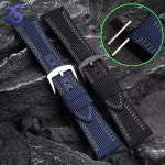 나일론 시계 스트랩 가죽 하단 밴드 Panerai 두꺼운 캔버스 발찌 PAM441 PAM111 PAM0098