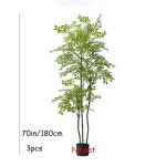 플라스틱 해피 나무 잎 인공 펠리시 정원 가게 장식 열대 야자수 A Without pot