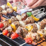 5개 큐꼬치 캠핑꼬치 캠핑용꼬치 쇠꼬챙이 닭꼬치