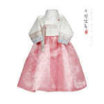 백일 1 15세 진영여아한복 백저고리 분홍치마 백저고리분홍치마 1호 돌사이즈