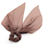 핑크 쉬폰곱창 밴드 포니테일머리끈 여성리본곱창밴드