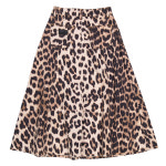 GANNI 가니 스커트 BIG LEOPARD ALMOND MILK J1168 365