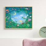 아트앤샵 그림 액자 조숙연작가 하늘담기 풍수 인테리어 1개 L x 원목 래핑캔버스