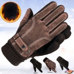 스마트 터치 가죽 장갑 남성 방한 돈피가죽