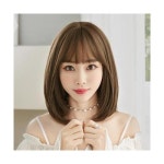 EAMT 여성 가발 길이 단발 어깨 앞머리 헤어 EUNG4