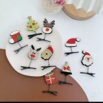 크리스마스 파티 흔들 집게핀 10종세트 헤어핀 머리핀